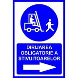 Placuta pentru dirijarea obligatorie a stivuitoarelor prin dreapta
